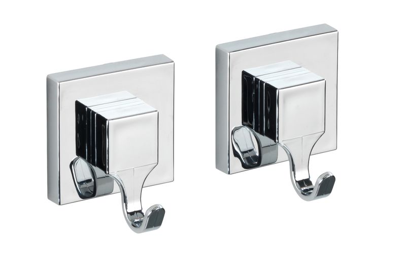 WENKO - Vacuum-Loc® Wall Hook Quadro Range - Set Of 2 - No Drilling