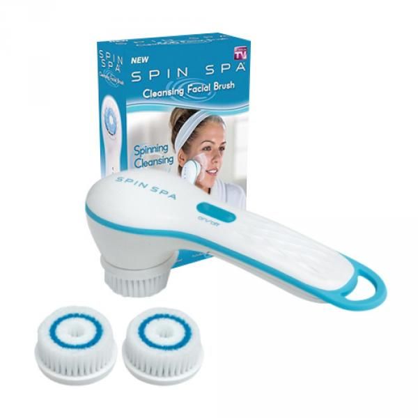 2 in 1 Waterproof Wireless Spin Spa Brush (Facial Massage and Cleaning)