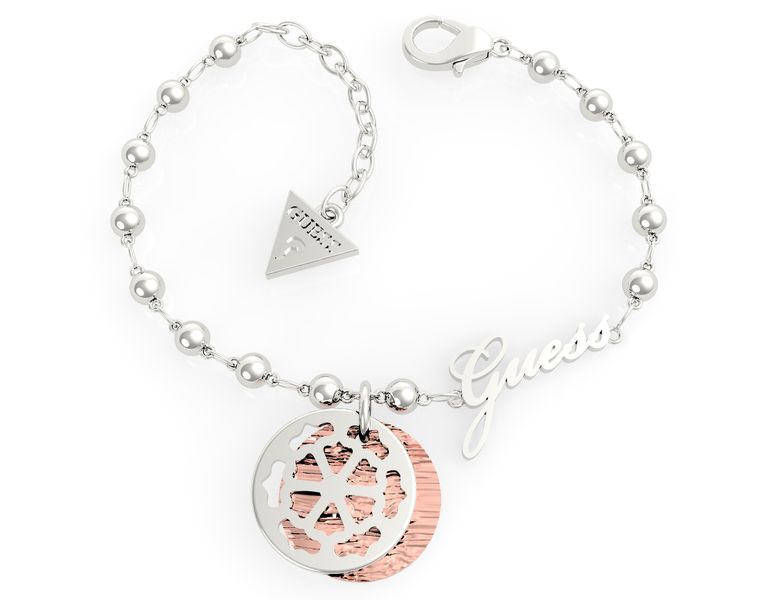 Guess Peony Artchain &amp; Double Coins Bracelet