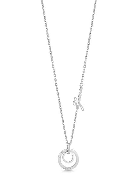 Guess Eternal Circles Chain &amp; Circles Necklace Silver
