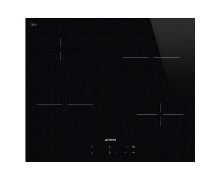 Smeg 60cm Black Glass Ceran Hob with Straight Edge