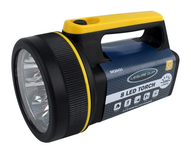 Leisure-Quip 8 LED Security Torch 100 Lumen