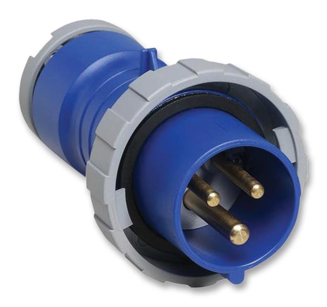 Pin &amp; Sleeve Connector, 16 A, 250 V, Cable Mount, Socket, 2P+E, Blue
