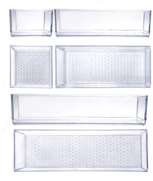 Vanity Drawer Transparent Organizer Box Set of 6