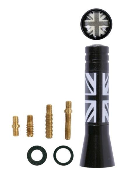 Aerial Mast 6cm Uk Black Flag