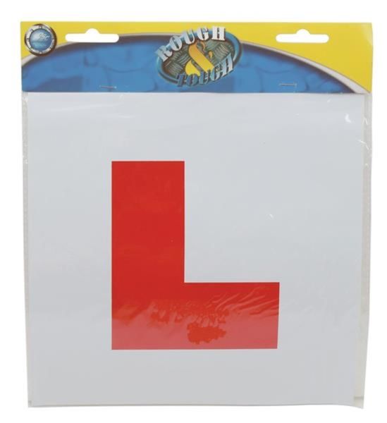 Rough and Tough Red Learner Driver Placard - 240 x 240mm