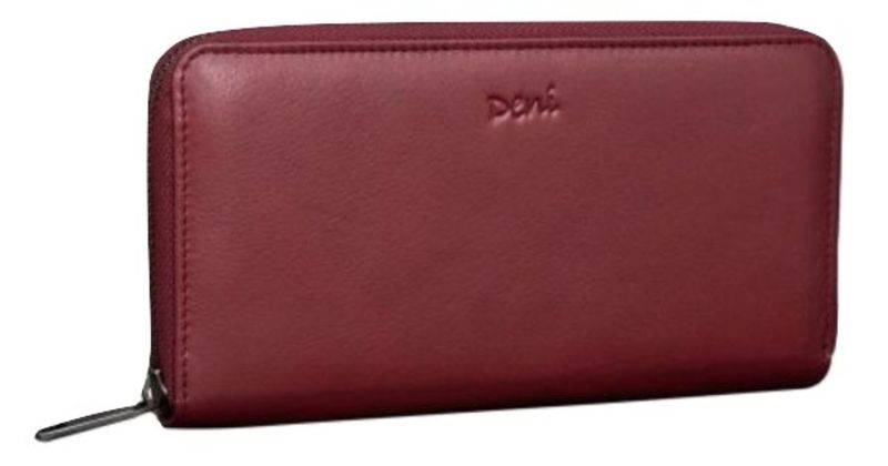 Deni Zip Around Purse RFID protected with 8 card pockets Burgundy