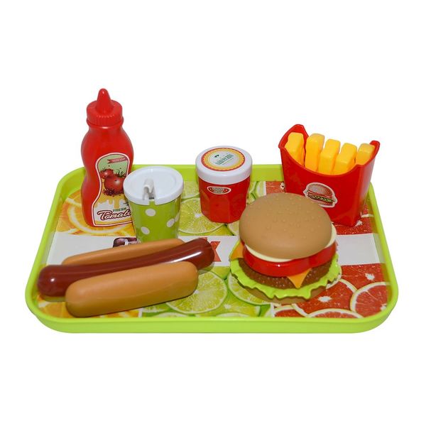 Food Set With Burger &amp; Chips