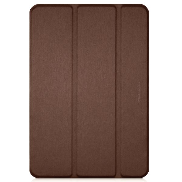 MACALLY - Protective Case and Stand-Apple 10.2" iPad Brown