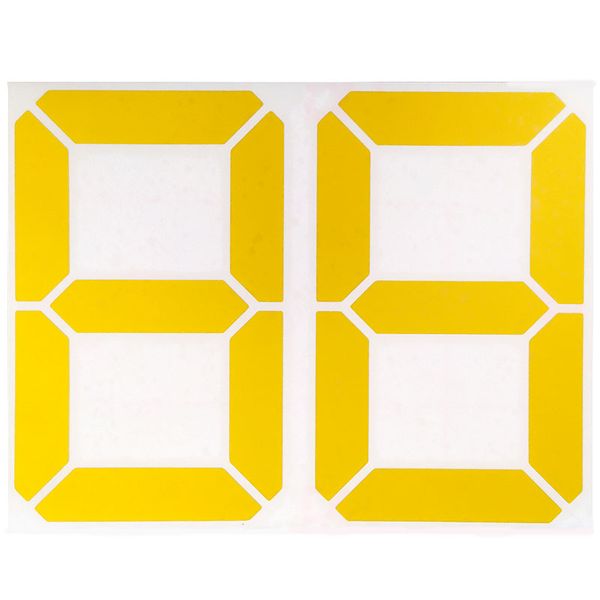 Generic Reflective Wheelie Bin Number Sticker Pack | Medium | Yellow