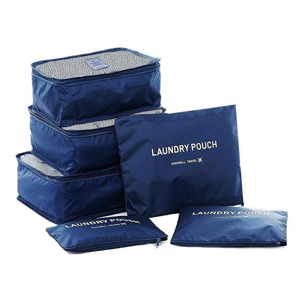 Luggage Organiser - 6 Piece Travel Luggage Organizer Set - Navy | Shop ...