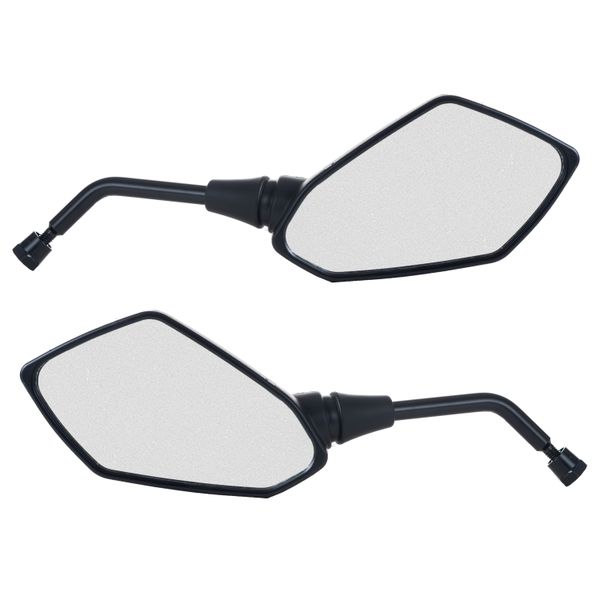Motorcycle Rear View Mirror Set - Black