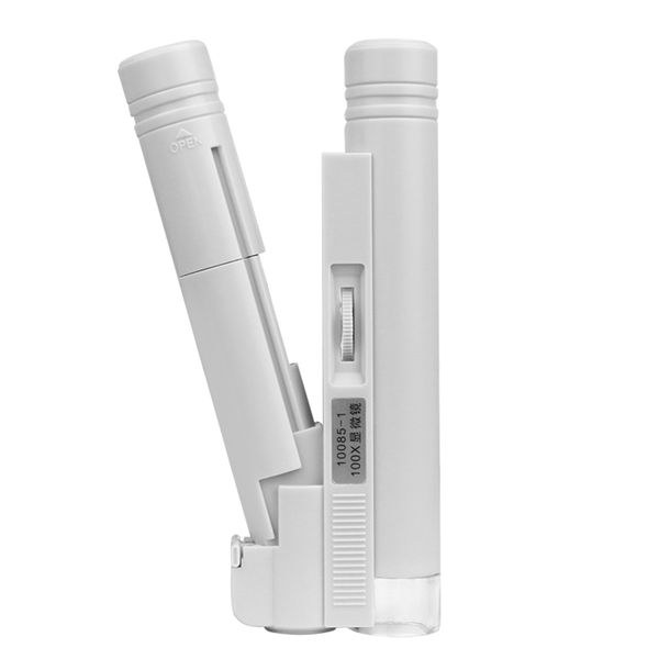 100X Pocket Reading Illuminant Magnifier with LED Light &amp; Scale Loupe