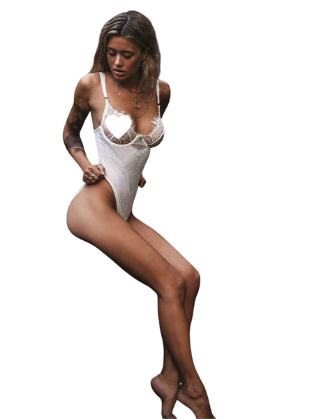 I Love Lingerie, Julieta White Body Suit Lingerie 3XL