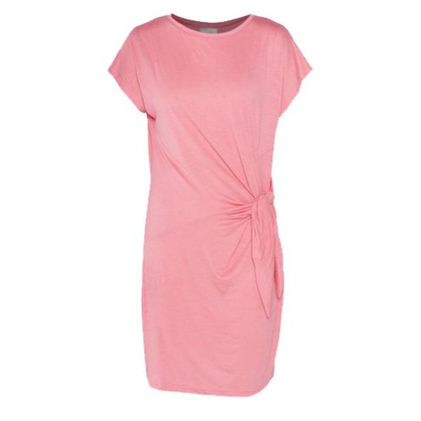 Hannah Grace Maternity Pink Side Knot Dress