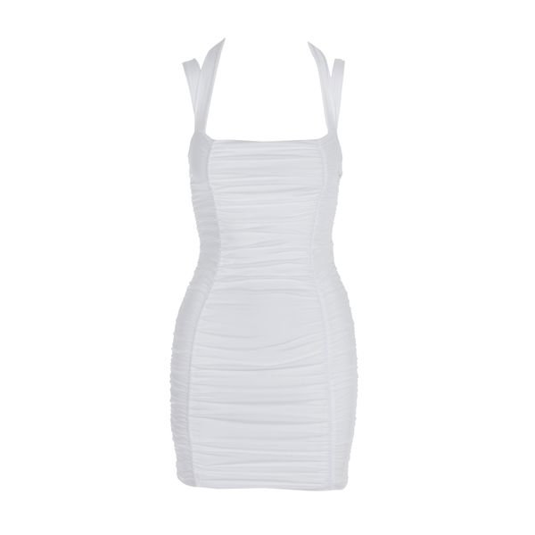 Im Strapped Tonight Dress White