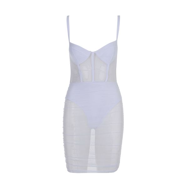 High Life Mesh Corset Dress Black