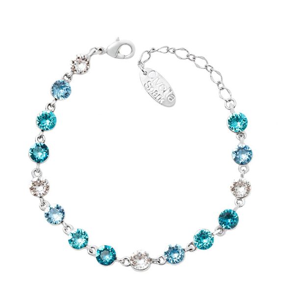 Civetta Spark Bracelet - Swarovski Mix Light Turquoise Crystals