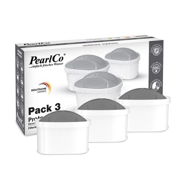 PearlCo Water Filter Cartridges for Hard Water Areas: PROTECT+ UNIMAX - 3 Pieces