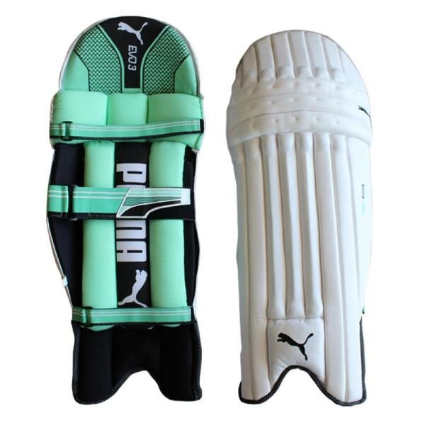 Puma Evo 3 Batting Pads (Green) - Mens RH