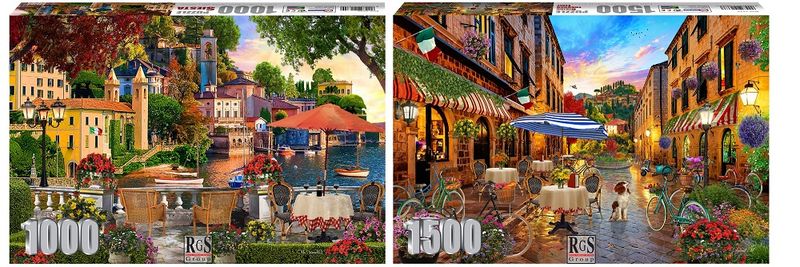 Puzzle bundle-Siesta (1000 pieces) and Biking (1500 pieces) puzzles