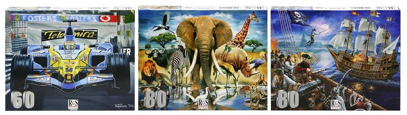 RGS Group kids puzzles bundle- 60 to 80 piece puzzles