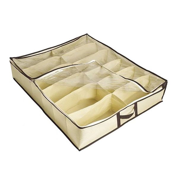 Shoe Organizer - 12 Pair under-bed Shoe Storage Organiser