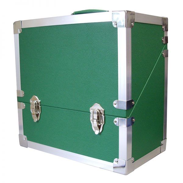 50 LP Record Green Storage Carry Case