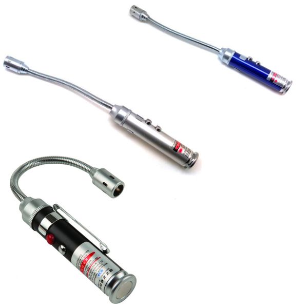 Flexi LED Torch and Laser Pointer With Magnetic Base (16cm x 1.2cm) x 3