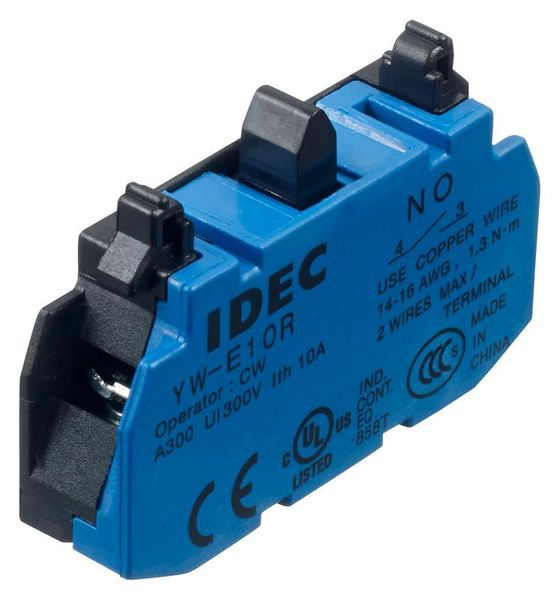 Contact Block, YW and CW Series,120V,10A,IDEC
