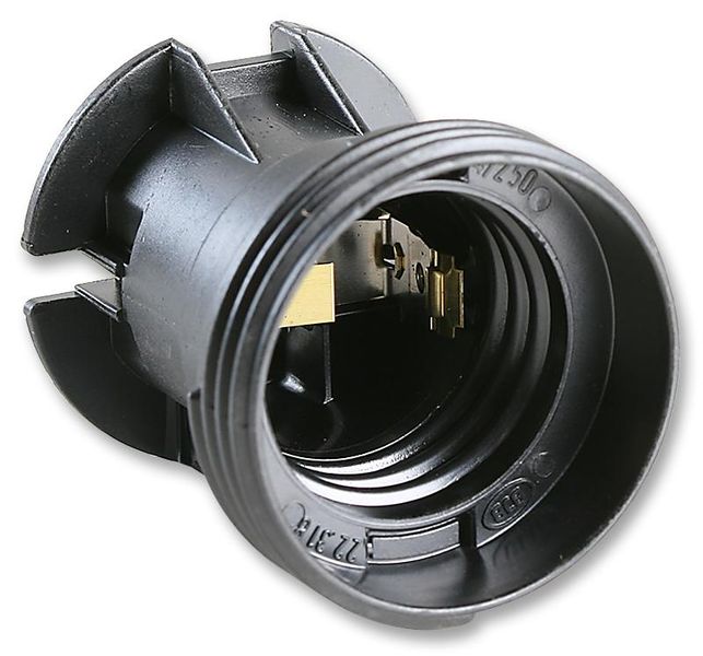 Lamp Holder, E27/ES, 2A, 250V, Snap-In Bracket, Screw Fixing,Pro Elec