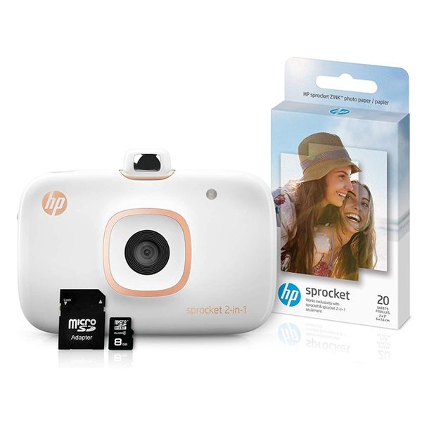 HP Sprocket 2-in-1 Smartphone Printer &amp; Camera White (Parallel Import)