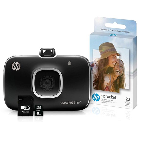 HP Sprocket 2-in-1 Smartphone Printer &amp; Camera Black (Parallel Import)
