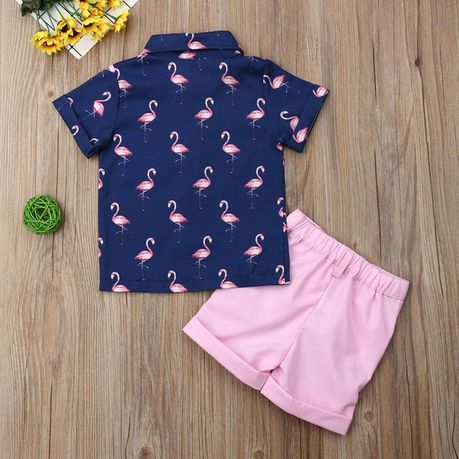 baby boy flamingo shirt
