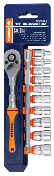 Fragram - Socket Set 1/4" 12 PC CRV