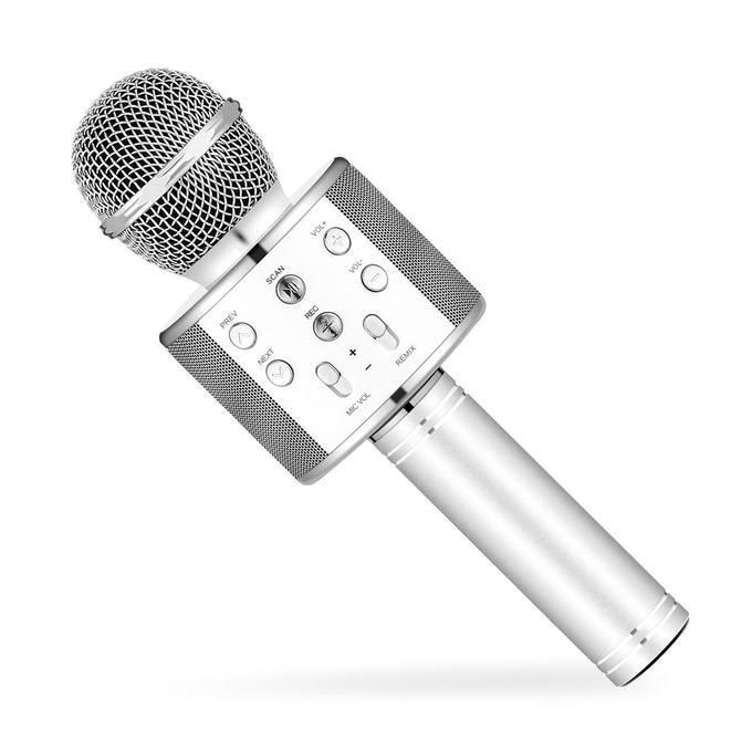 Portable Wireless Microphone HiFi Speaker Silver Shop Today. Get it