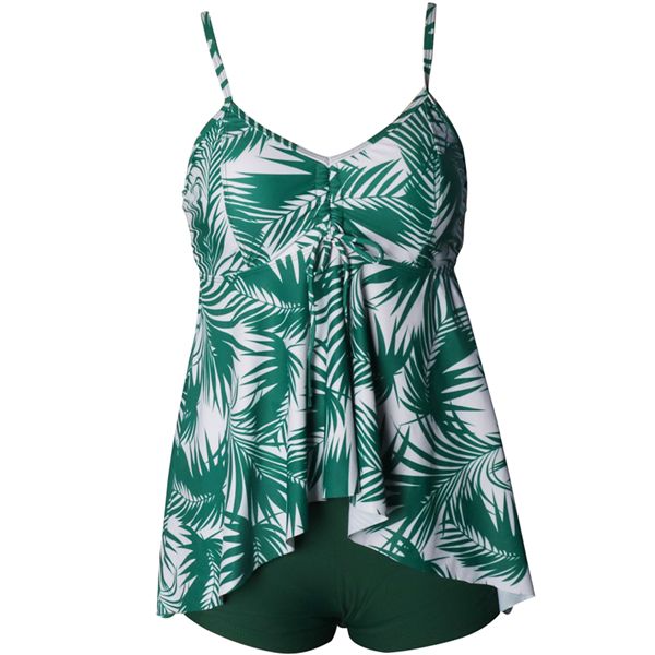 Iconix Mom Green Leaf Frill Boyleg Set