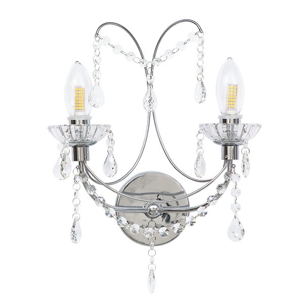 The Lighting Warehouse - Bathroom Harrington 2 Light Crystal