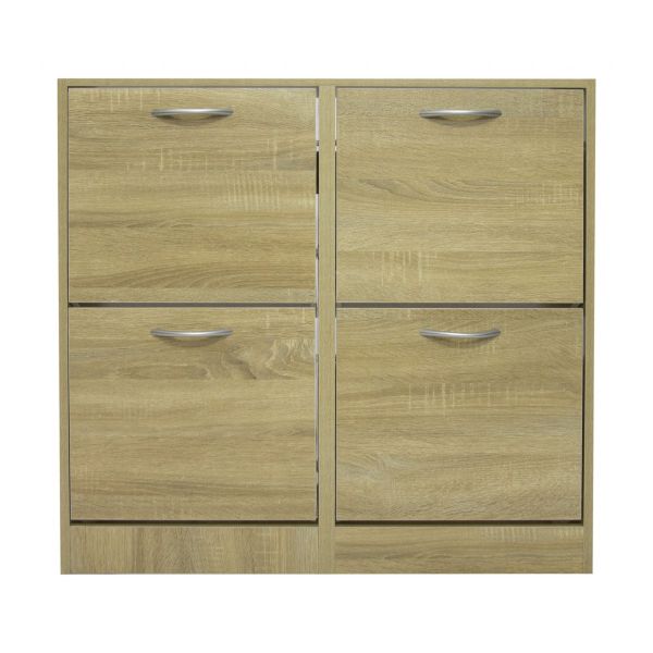 Fine Living Shoe Cabinet - 4 Draw / Shoe Rack Shelves / Shoe Storage