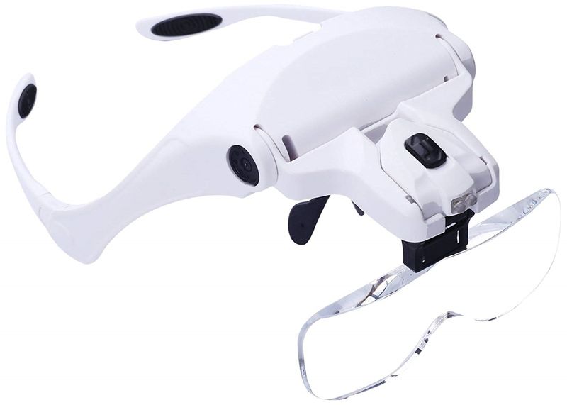 Headmount Magnifier with 2 LED Lights