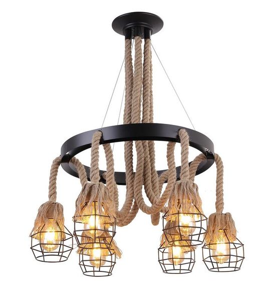 Mr Universal Lighting-Vintage Rope Style Chandelier-8
