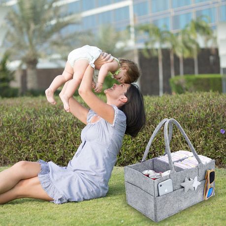 Diaper caddy with store light