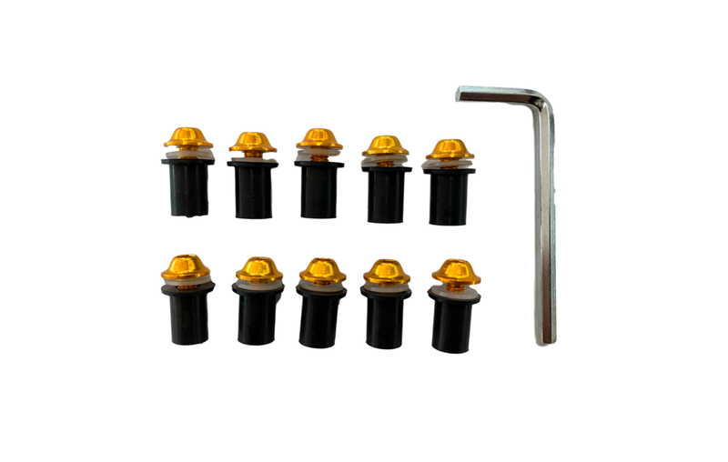 Rotracc Gold Motorcycle Screen Bolts image