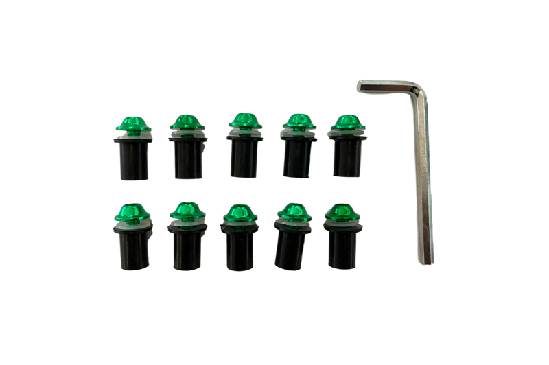 Rotracc Silver Motorcycle Screen Bolts
