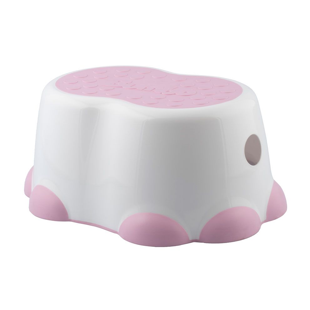 pink plastic step stool