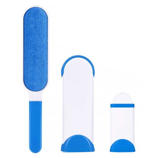 Pet Hair Lint Remover Brush with Self-Cleaning Base&amp; Travel Size Brush