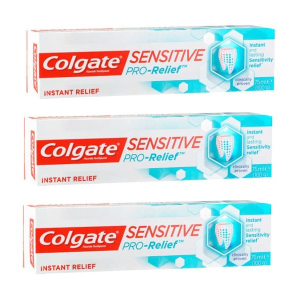 Colgate - Sensitive Pro-Relief Fluoride Toothpaste - Instant Relief (3x75ml)