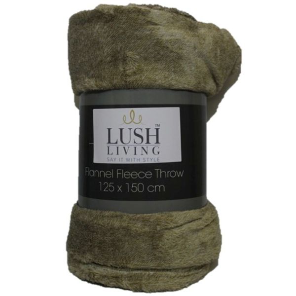 Lush Living - Flannel Fleece Blanket Throw 125 x 150 cm - Emerson