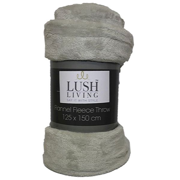 Lush Living - Flannel Fleece Blanket Throw 125 x 150 cm - Olase