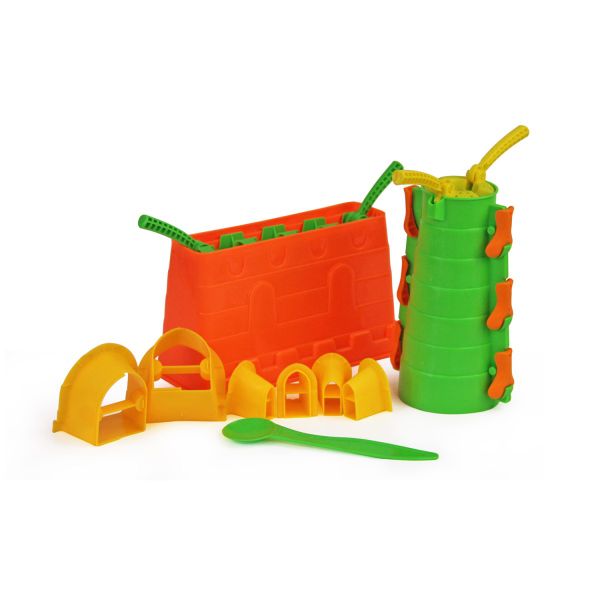 Create-a-Castle Mould-18pc - Beach Bucket - Sand Castle Building Kit